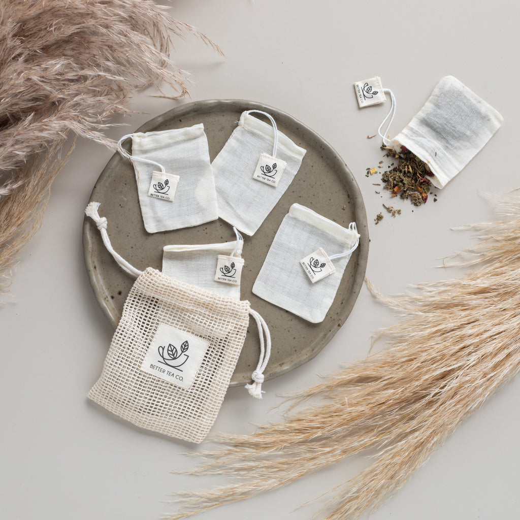 Reusable Organic Cotton Tea Bags | Herbal Healing