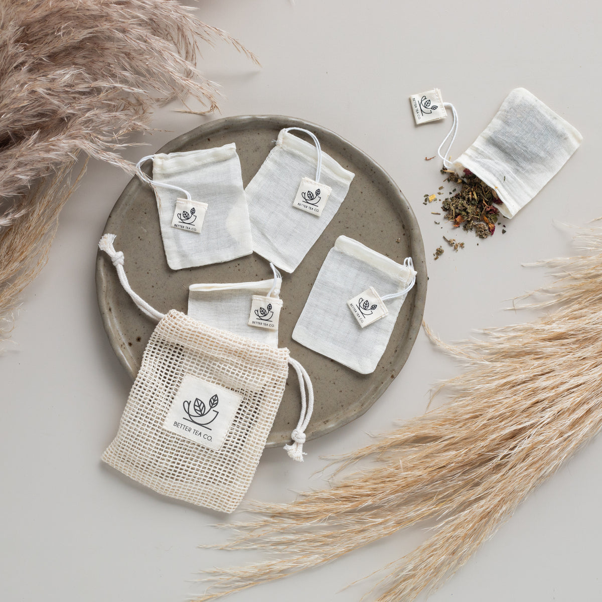 Reusable Organic Cotton Tea Bags | Herbal Healing