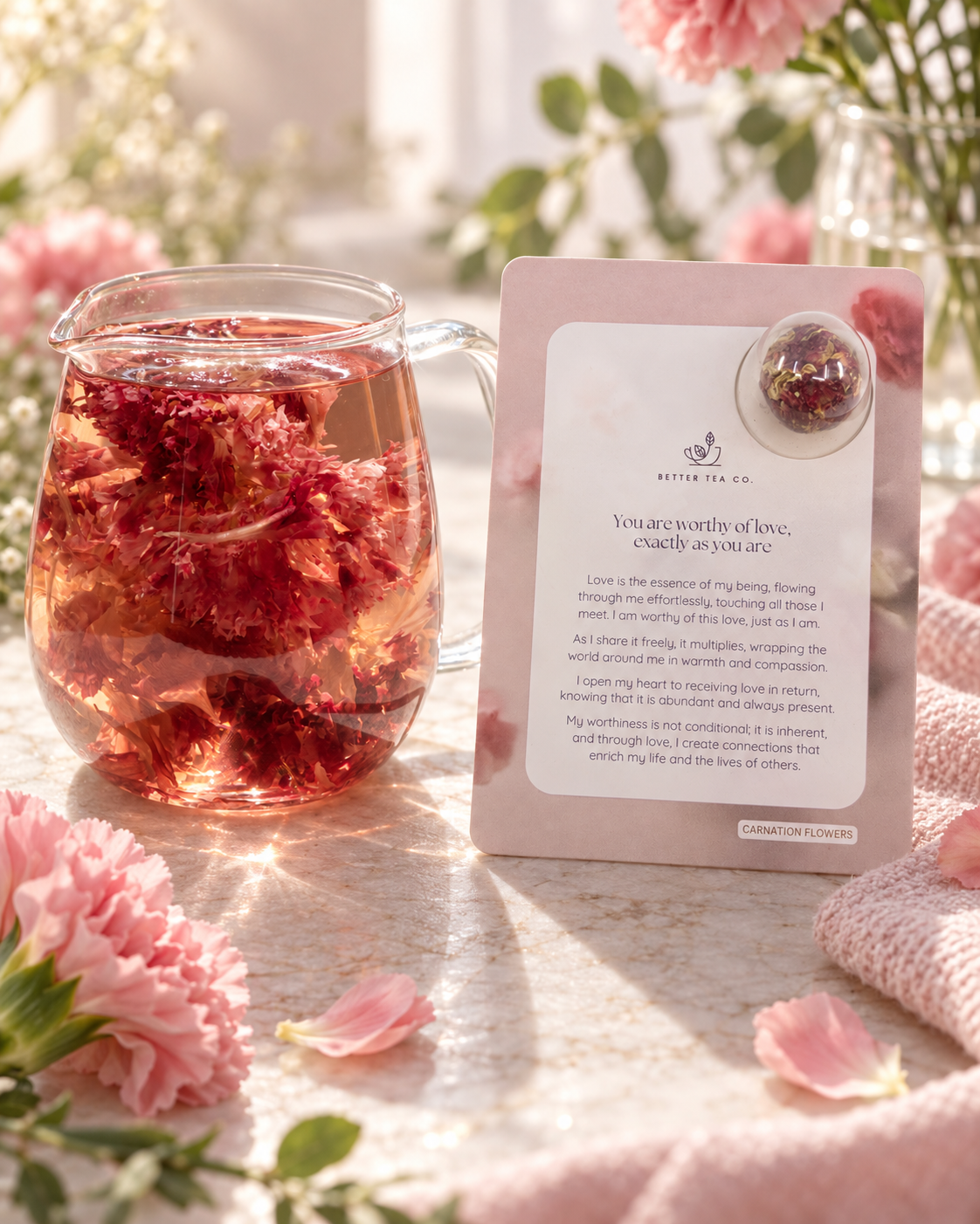 Blooming Tea Ball Greeting Cards