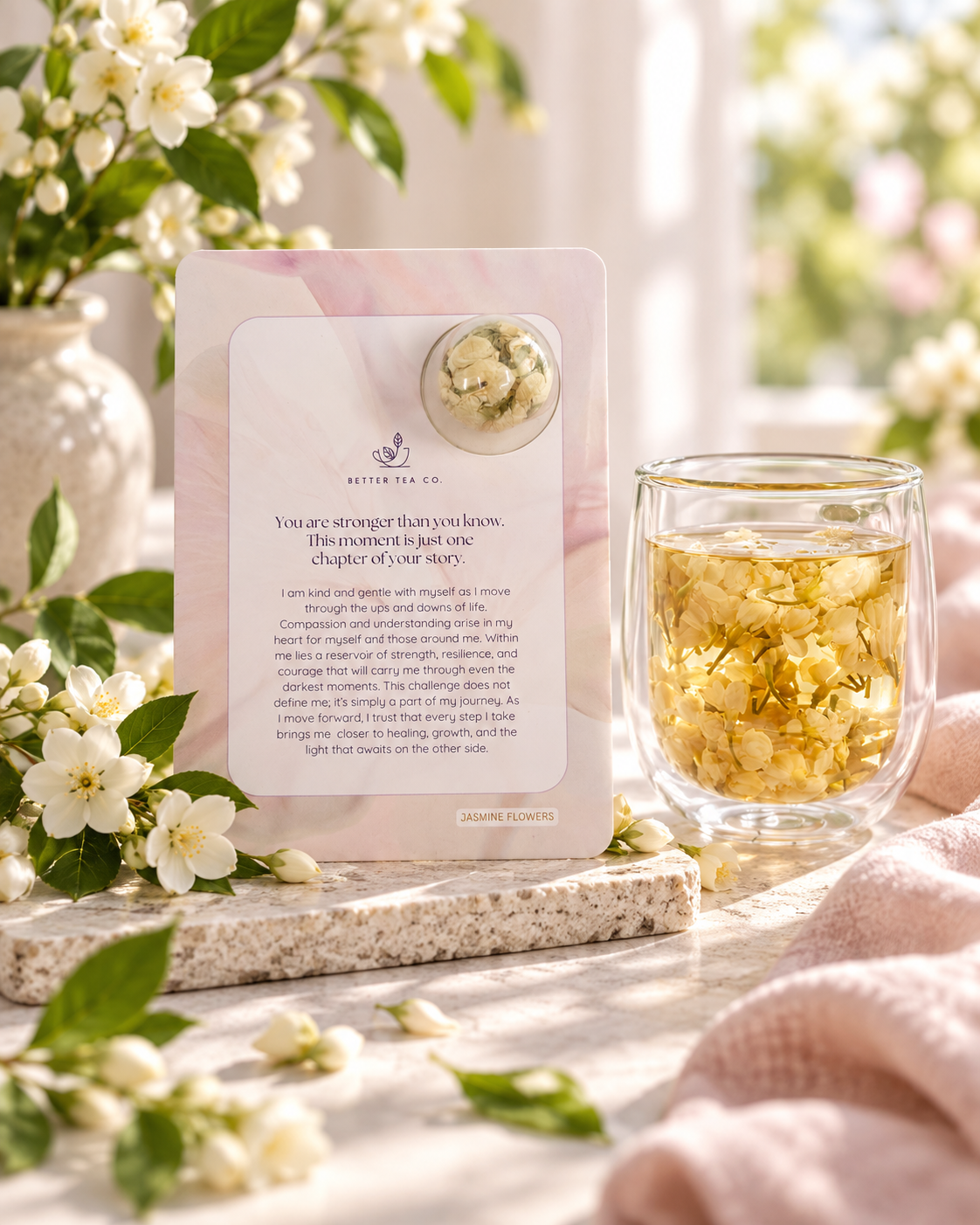 Blooming Tea Ball Greeting Cards